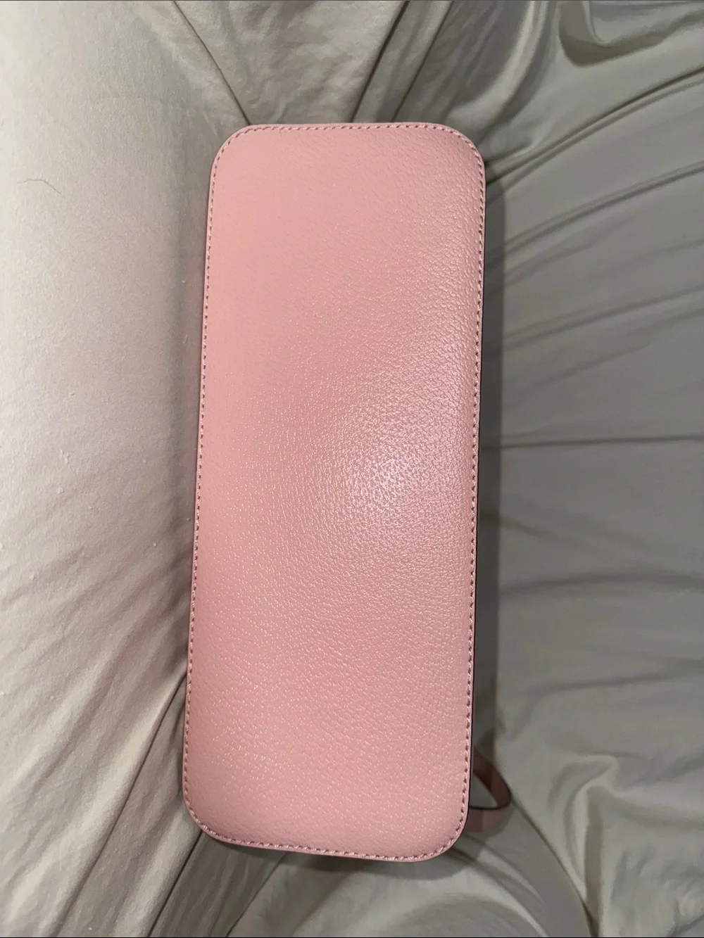 kate spade pink leather dome satchel with gold-tone hardware